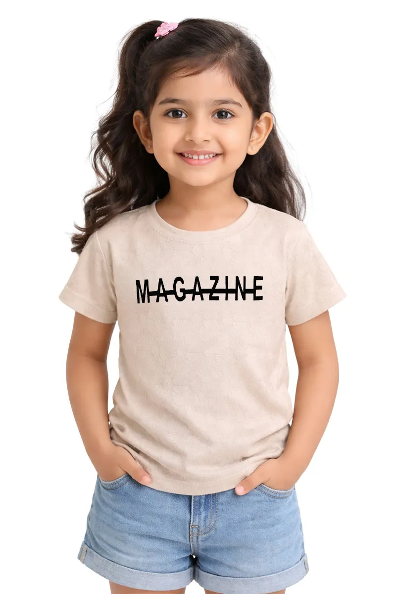 Printed T-Shirt for Girls - Beige CLGT00533BEI1516