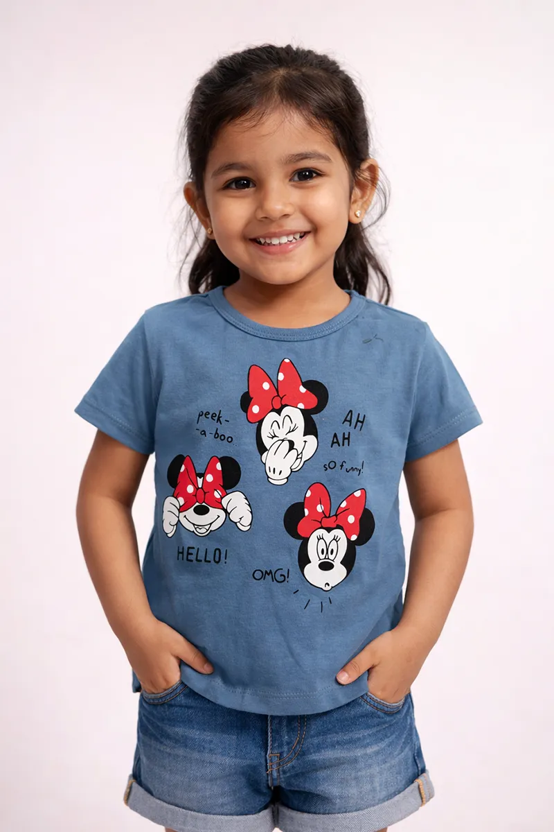 Printed T-Shirt for Girls - Blue
