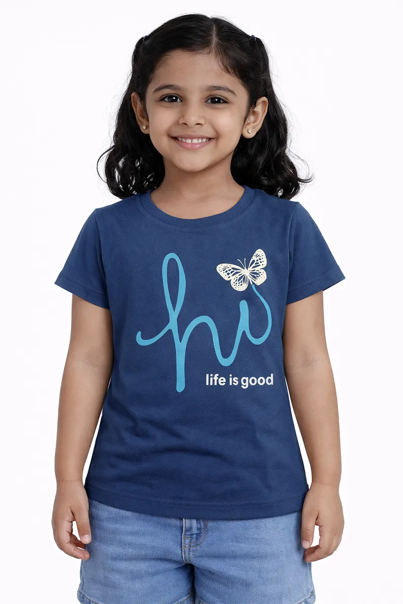 Printed T-Shirt for Girls - Teal