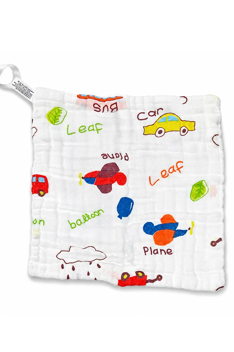 Assorted Muslin Cotton Hankies for Babies - Multicolour