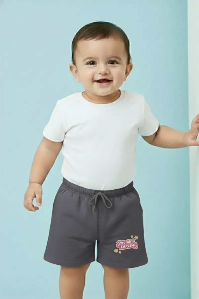 Printed Shorts for Baby Girl - Grey CLJBB010GREY612M