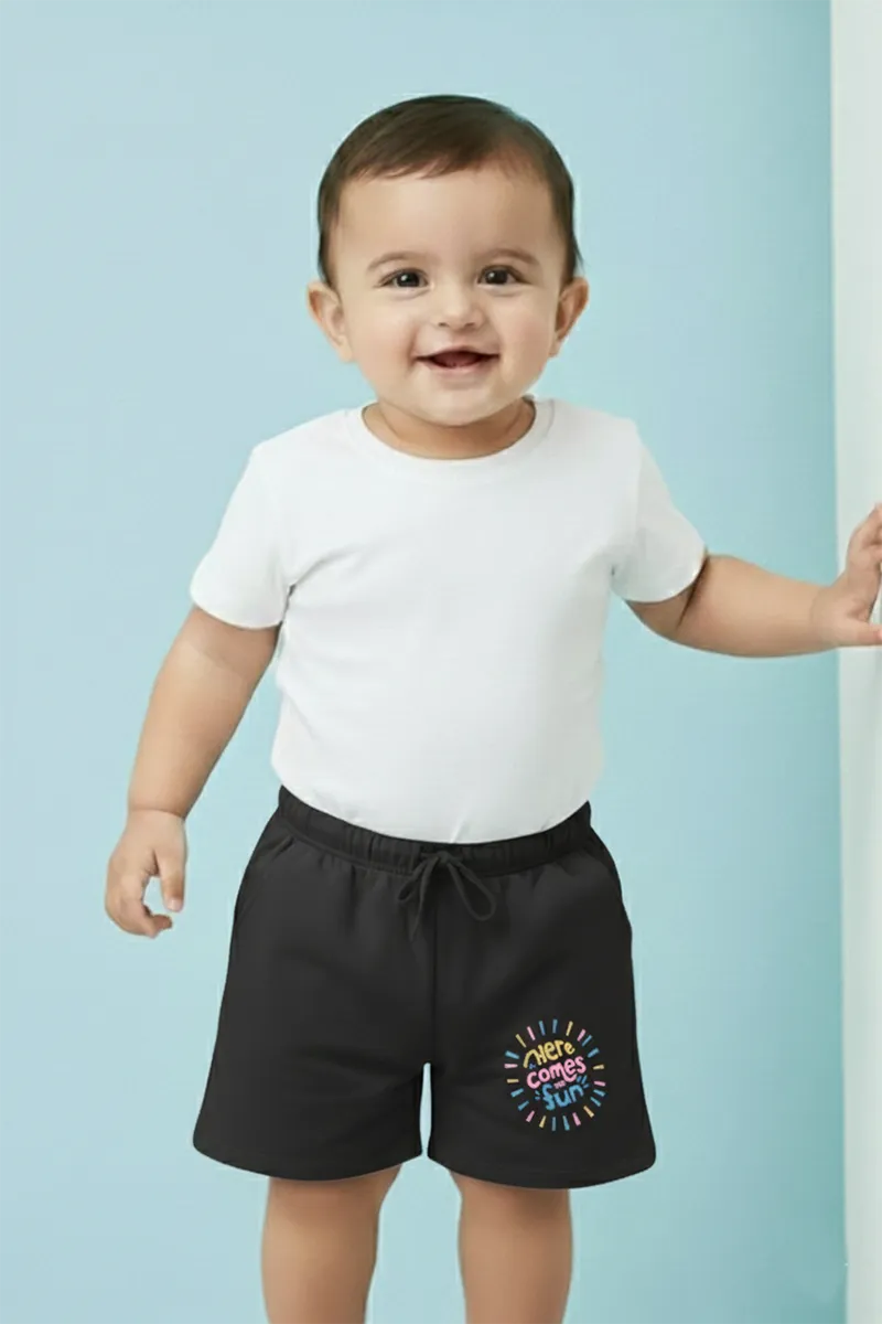 Printed Shorts for Baby Girl - Black