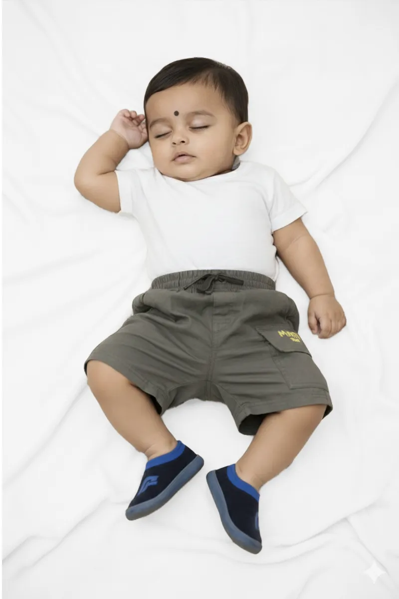 Cotton Shorts for Baby Boy - Green CLJBB018GRE612M