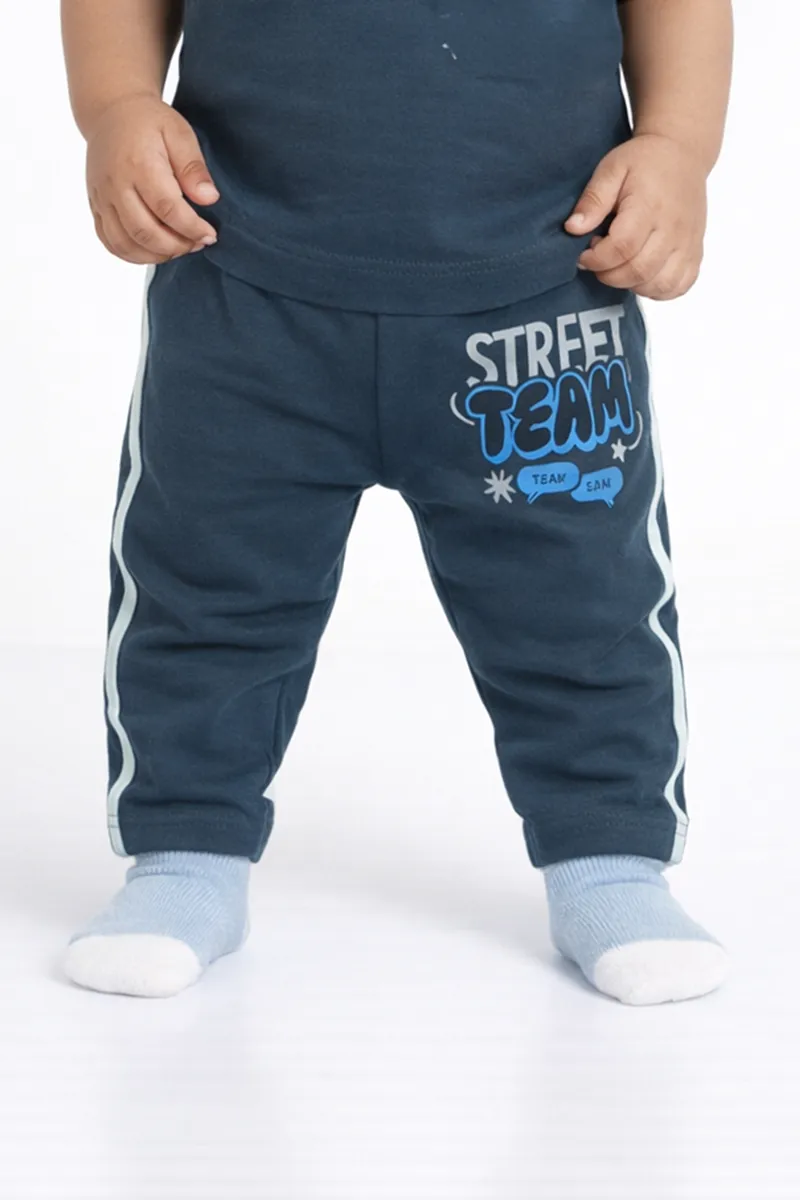 Printed Track Pant for Baby Boy - Green CLJBB06GRN612M