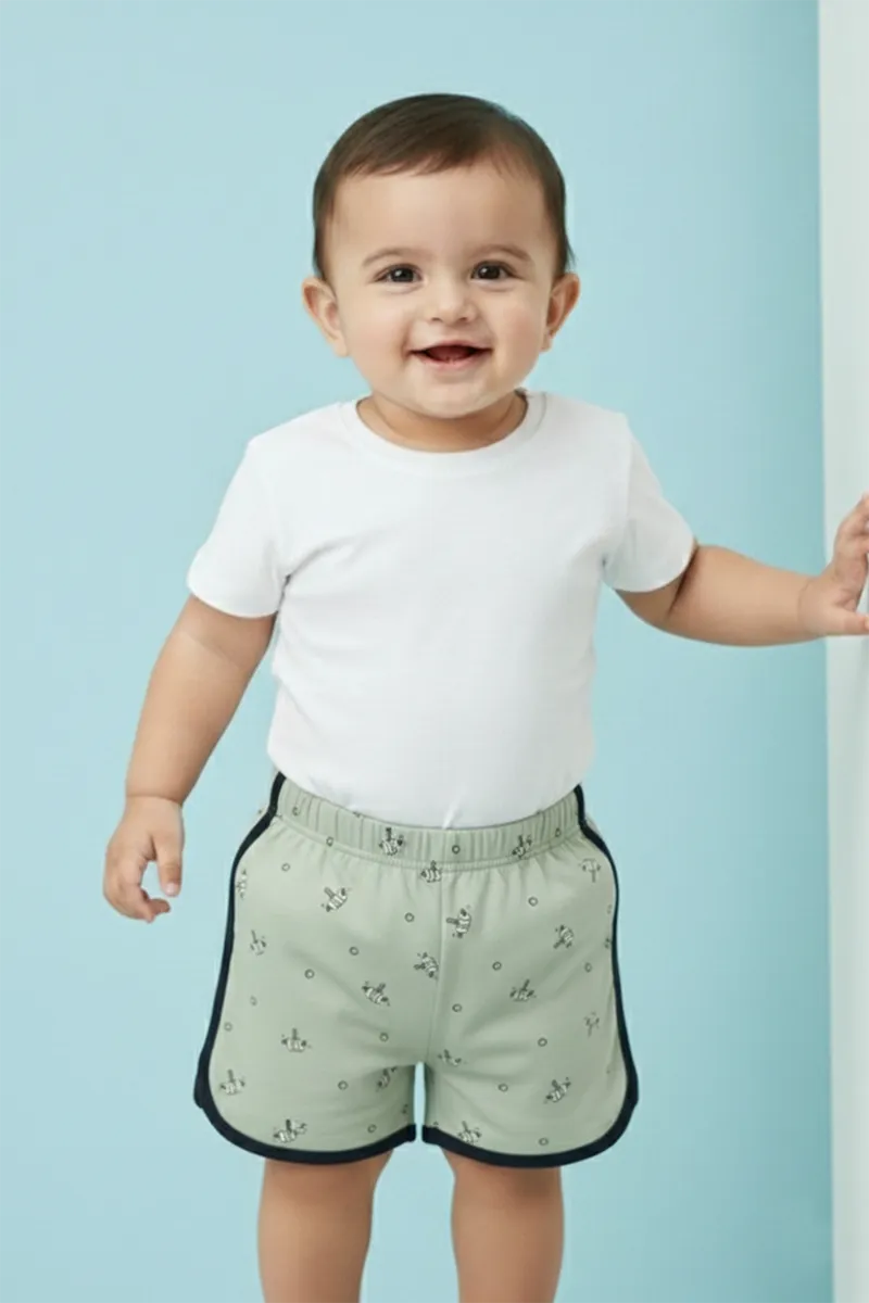 Printed Shorts for Baby Girl - Sage