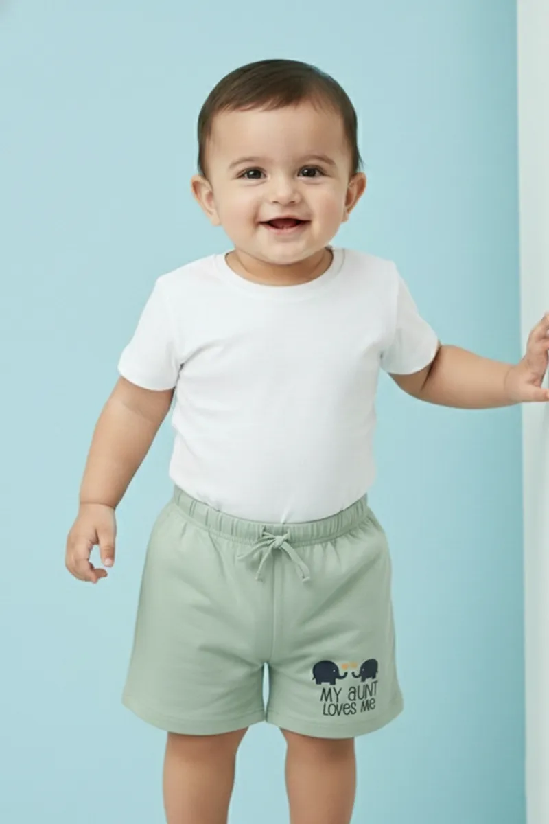 Printed Shorts for Baby Girl - Green
