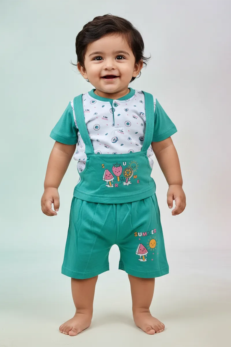 Top and Shorts Set for Baby Boy - Green