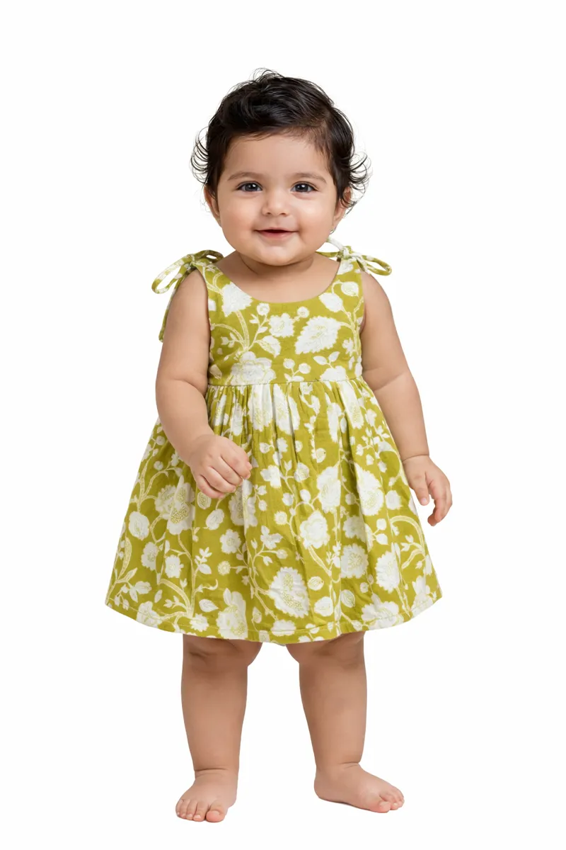 Pure Cotton Frock for Babies - Green CLJBCL00210GRE36M