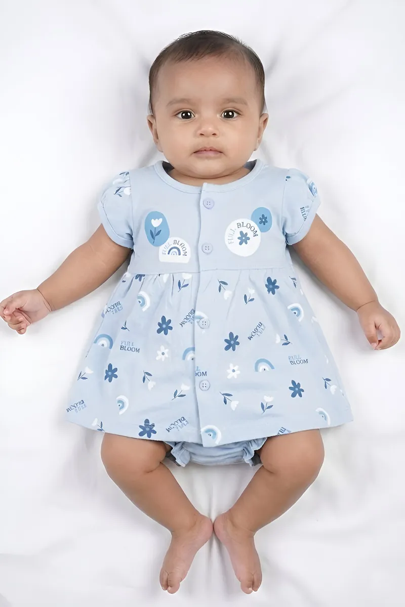 Cotton Frock with Panty Set for Baby Girl - Blue CLJBCL0066BLU1218