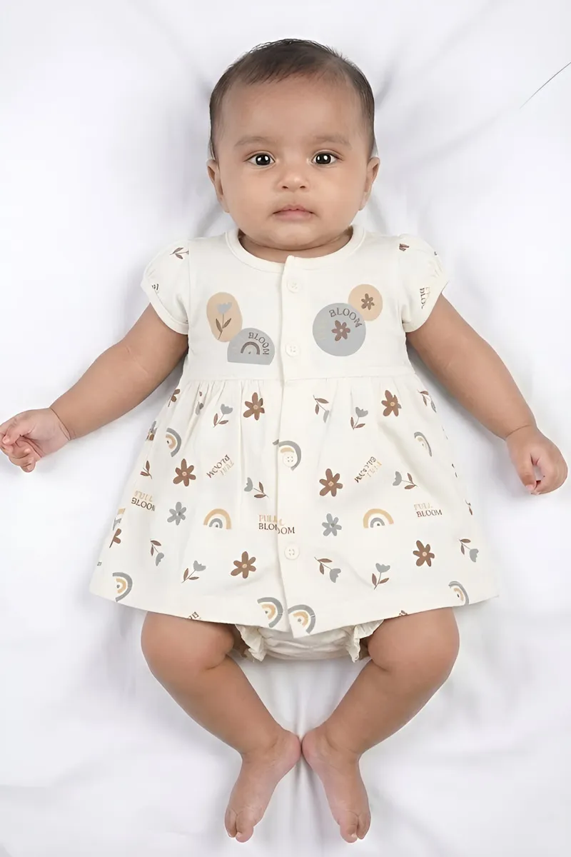 Cotton Frock with Panty Set for Baby Girl - Cream CLJBCL0066CRE1218