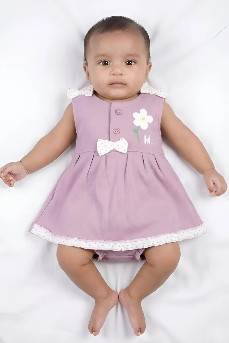 Cotton Frock with Panty Set for Baby Girl - Mauve CLJBCL0067MAU1218