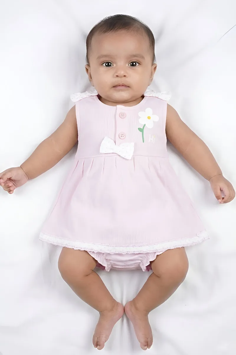 Cotton Frock with Panty Set for Baby Girl - Pink CLJBCL0067PIN1218
