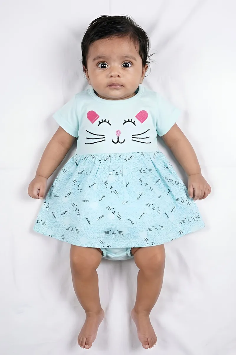 Cotton Frock with Panty Set for Baby Girl - Blue CLJBCL0075BLU1218