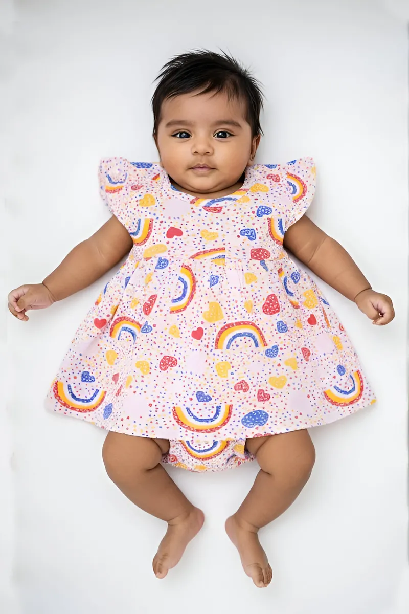 Cotton Frock with Panty Set for Baby Girl - Multicolor CLJBCL0077MUL03M