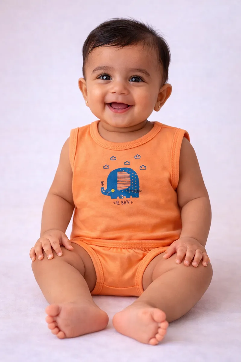 Clothing Set for Babies - Orange CLJBCS00169ORA03M