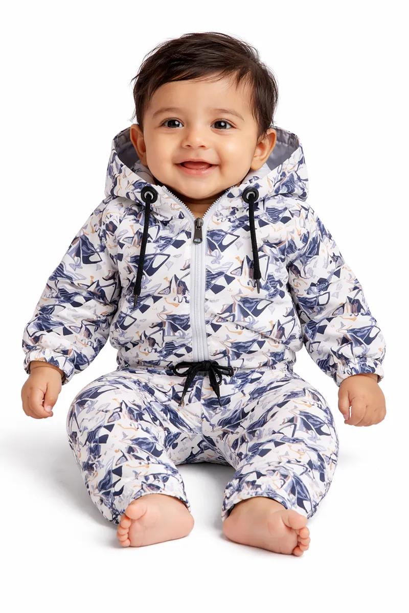 Hooded T-Shirt with Pant Set for Baby Boys - Blue CLJBCS00184BLU36M