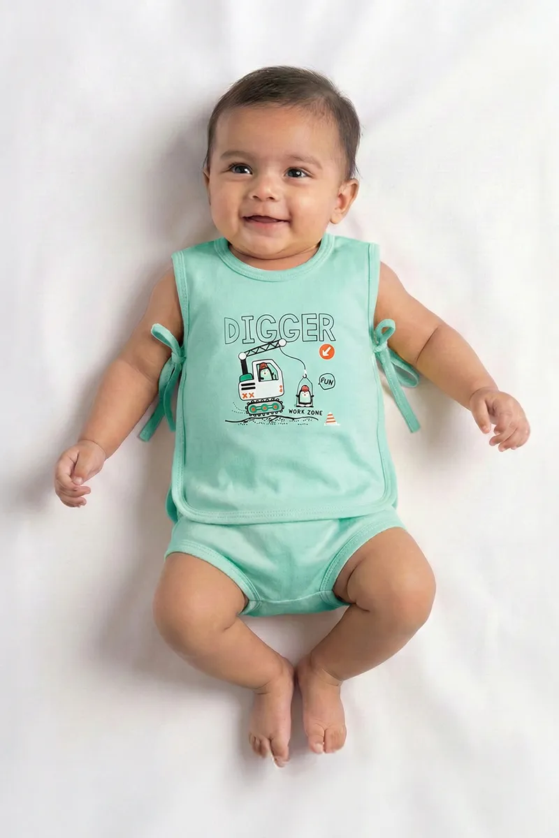 Top and Panty Set for Babies - Green CLJBCS00191GRE03M