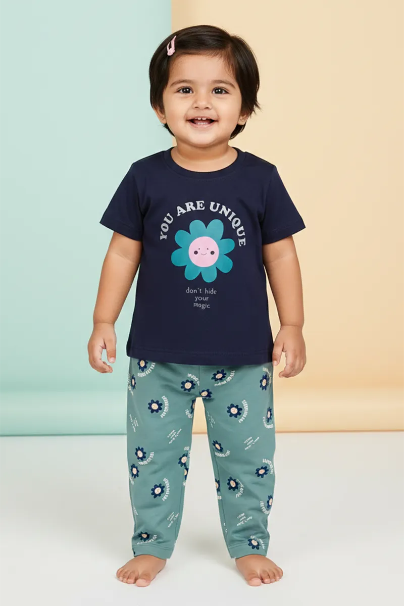 T-Shirt and Full Pant Set for Baby Girl