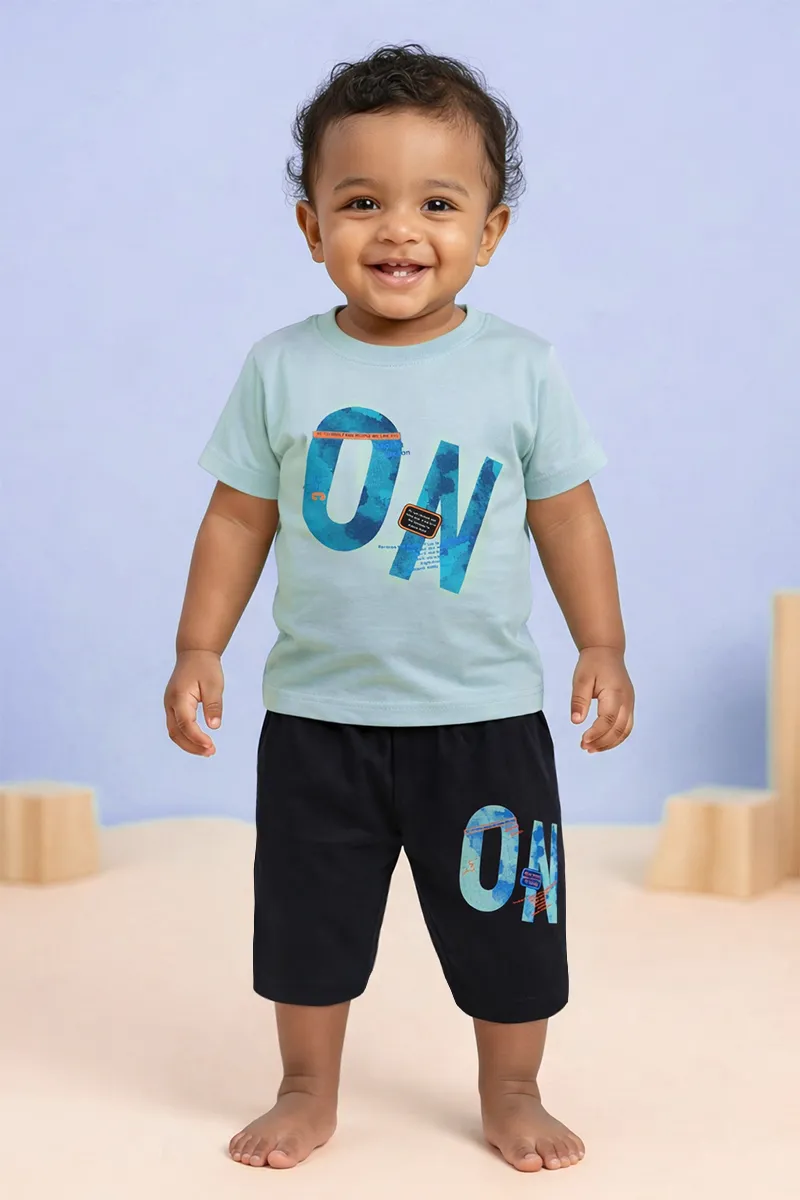 T-Shirt and Capri Pant Set for Baby Boy - Green