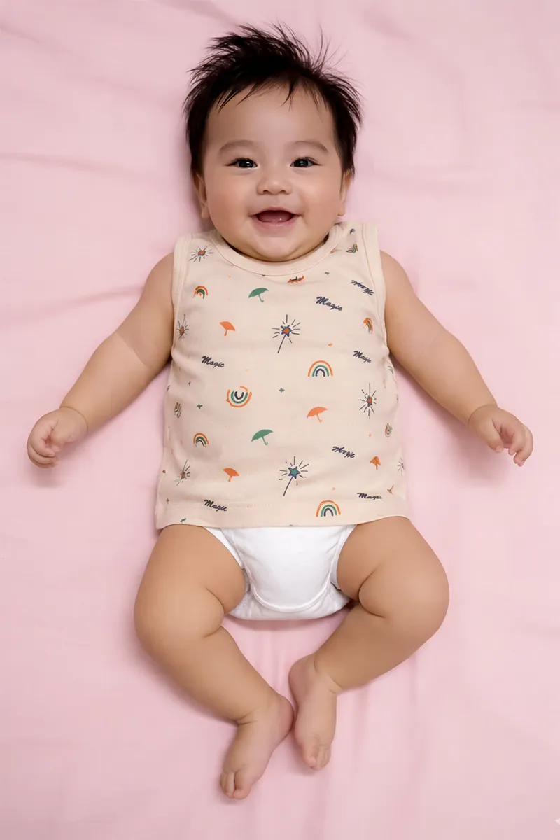 Printed Vest for Babies - Sandal CLJBJ0057SAN03M