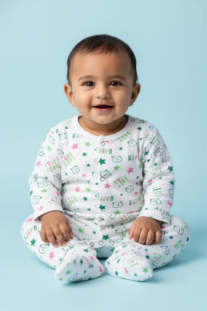 Cotton Rompers for Babies - Green