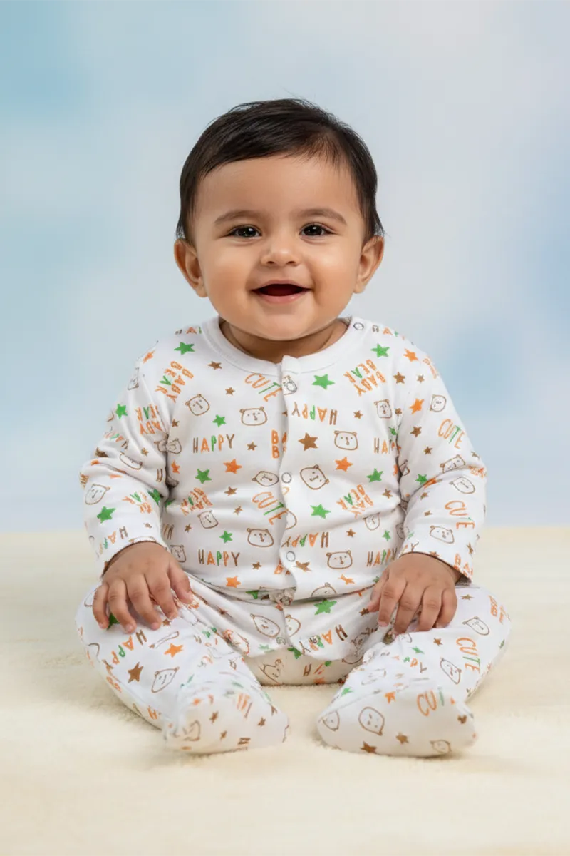 Cotton Rompers for Babies - Orange