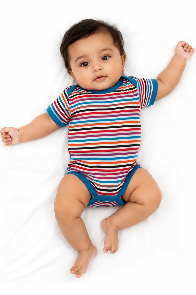 Cotton Striped Rompers for Babies - Multicolor