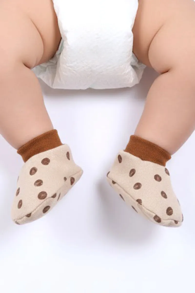 Cotton Socks/Booties for Babies -Brown