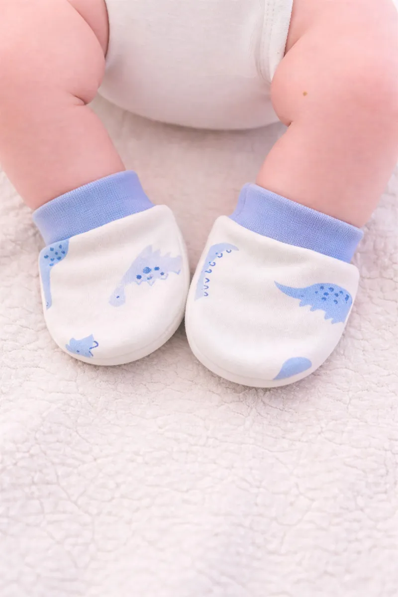 Cotton Socks/Booties for Babies -Blue