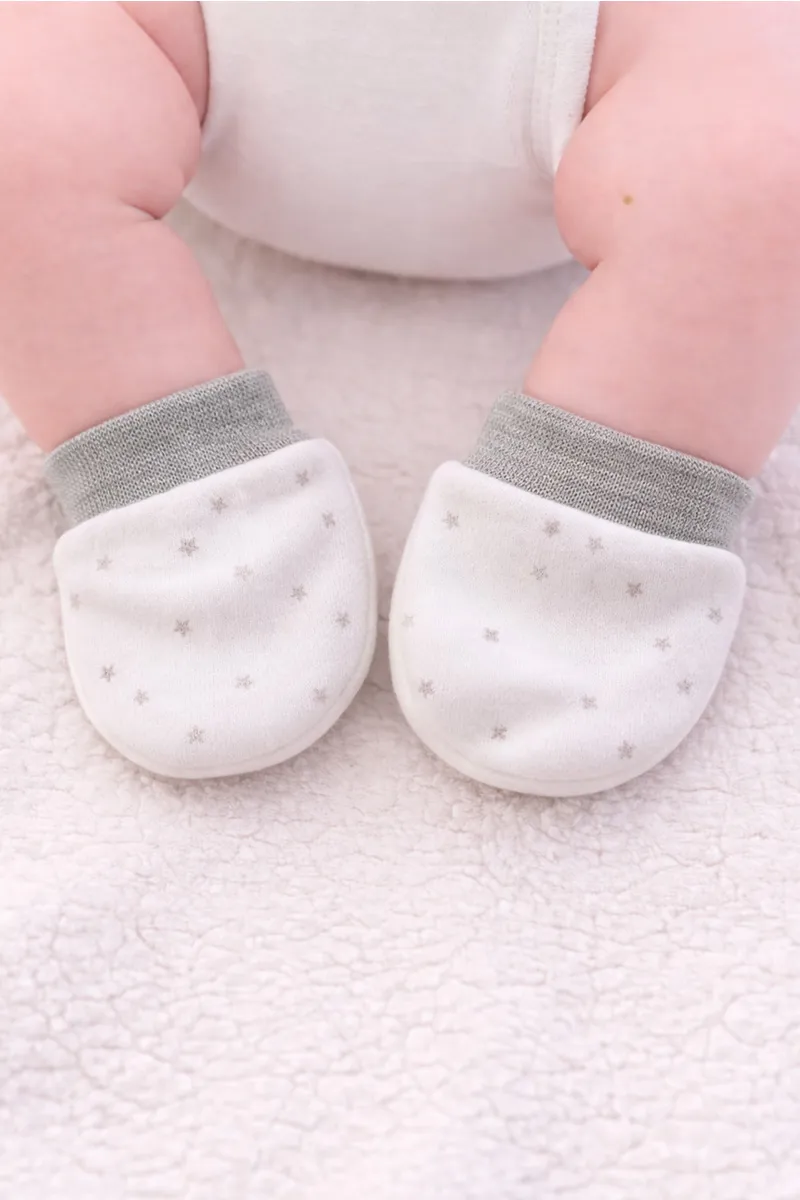 Cotton Socks/Booties for Babies -Grey CLJBS018GRE03M