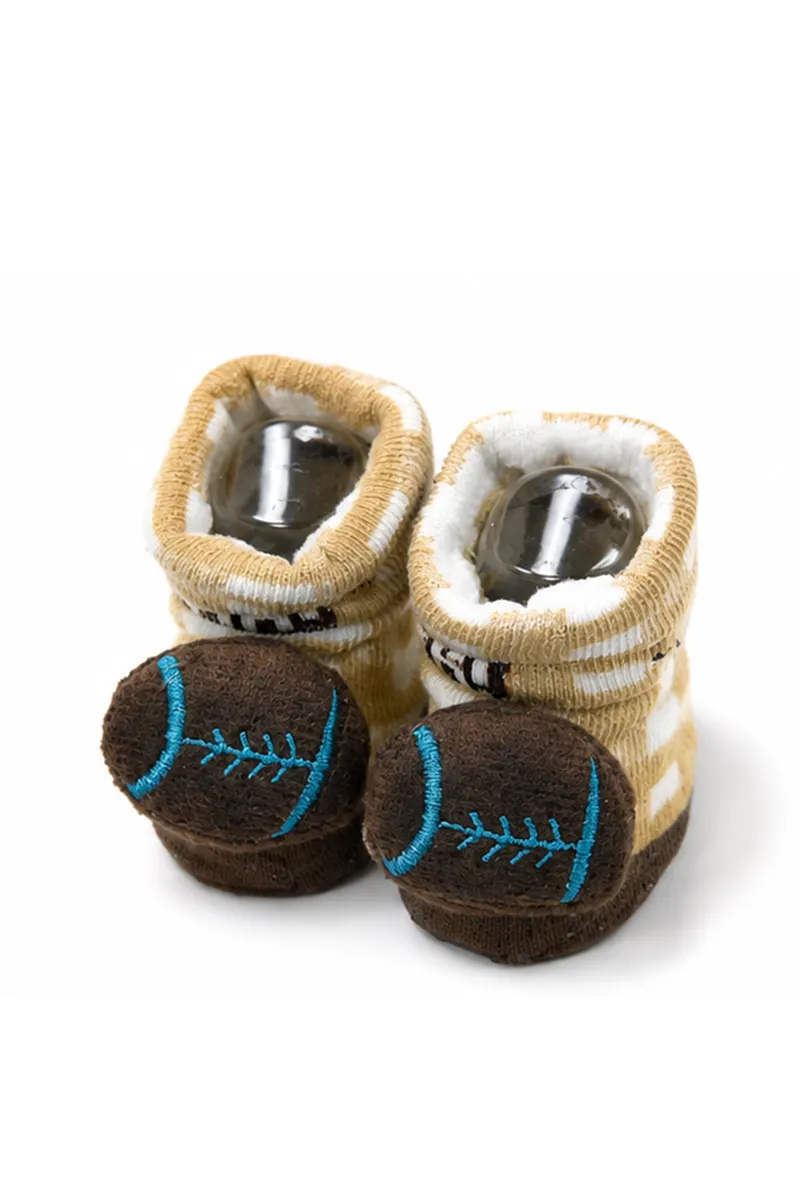 Ankle-Length Bootie Socks for Babies -  Brown