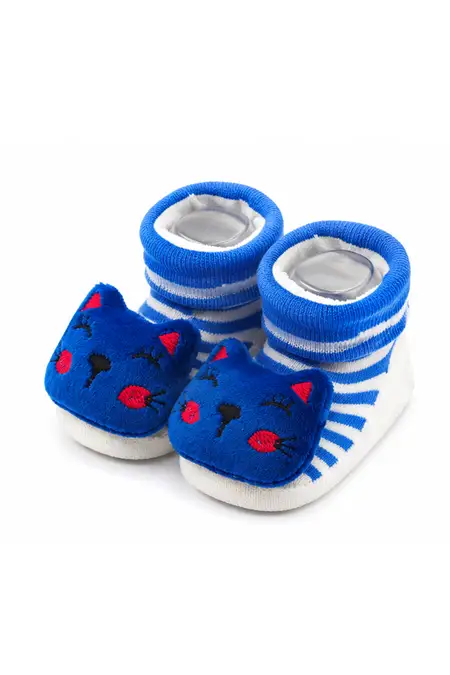 Ankle-Length Anti-Slip Bootie Socks for Babies -  Multicolour