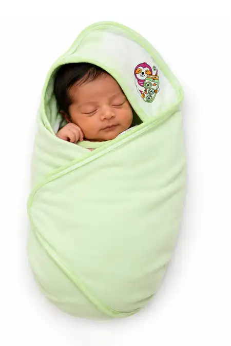 Cotton Solid Swaddle for Babies -  Green