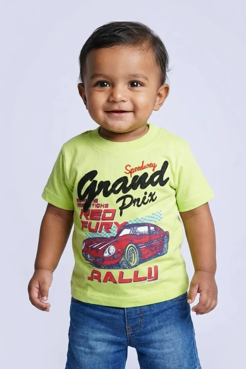Printed T-Shirt for Baby Boys - Light Green