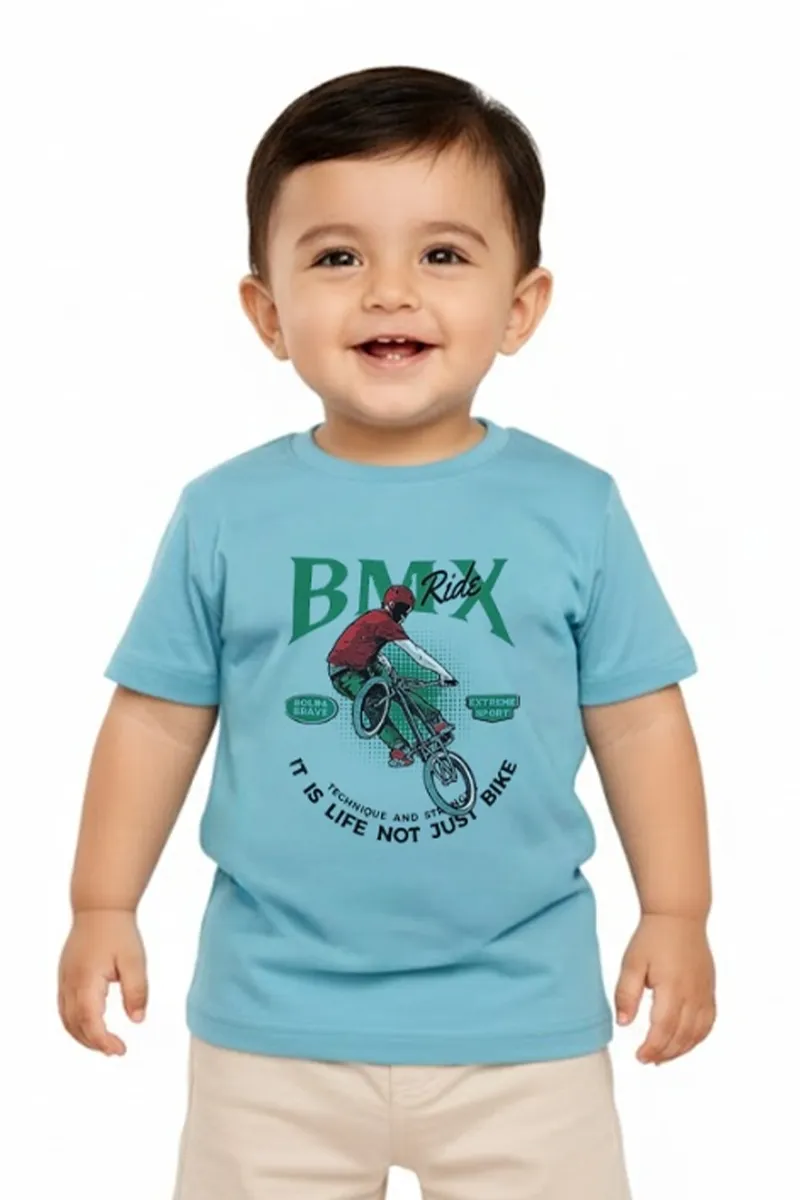 Printed T-Shirt for Baby Boys - Sea Green