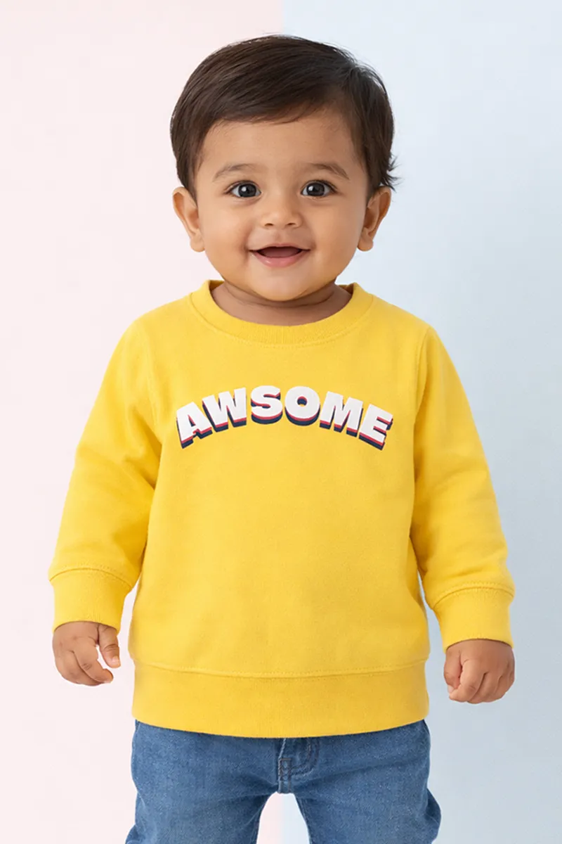 Full-Sleeve T-Shirt for Baby Boys - Yellow