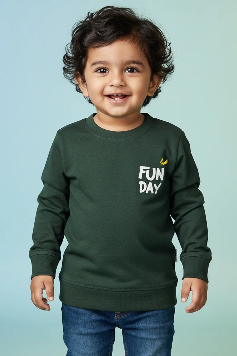 Full-Sleeve T-Shirt for Baby Boys - Green CLJBT00194GRE612M