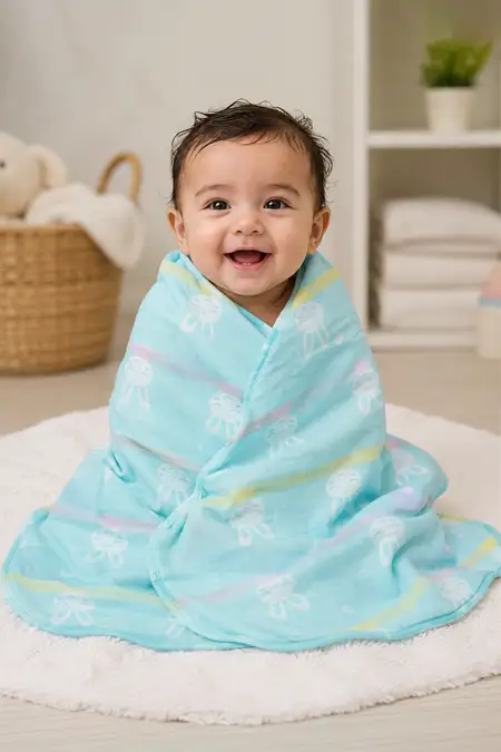 Cotton Towel for Babies -  Green
