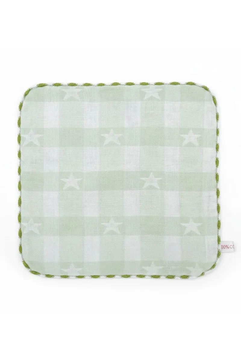 Cotton Printed Hankies for Kids -Green CLKA011GREONES