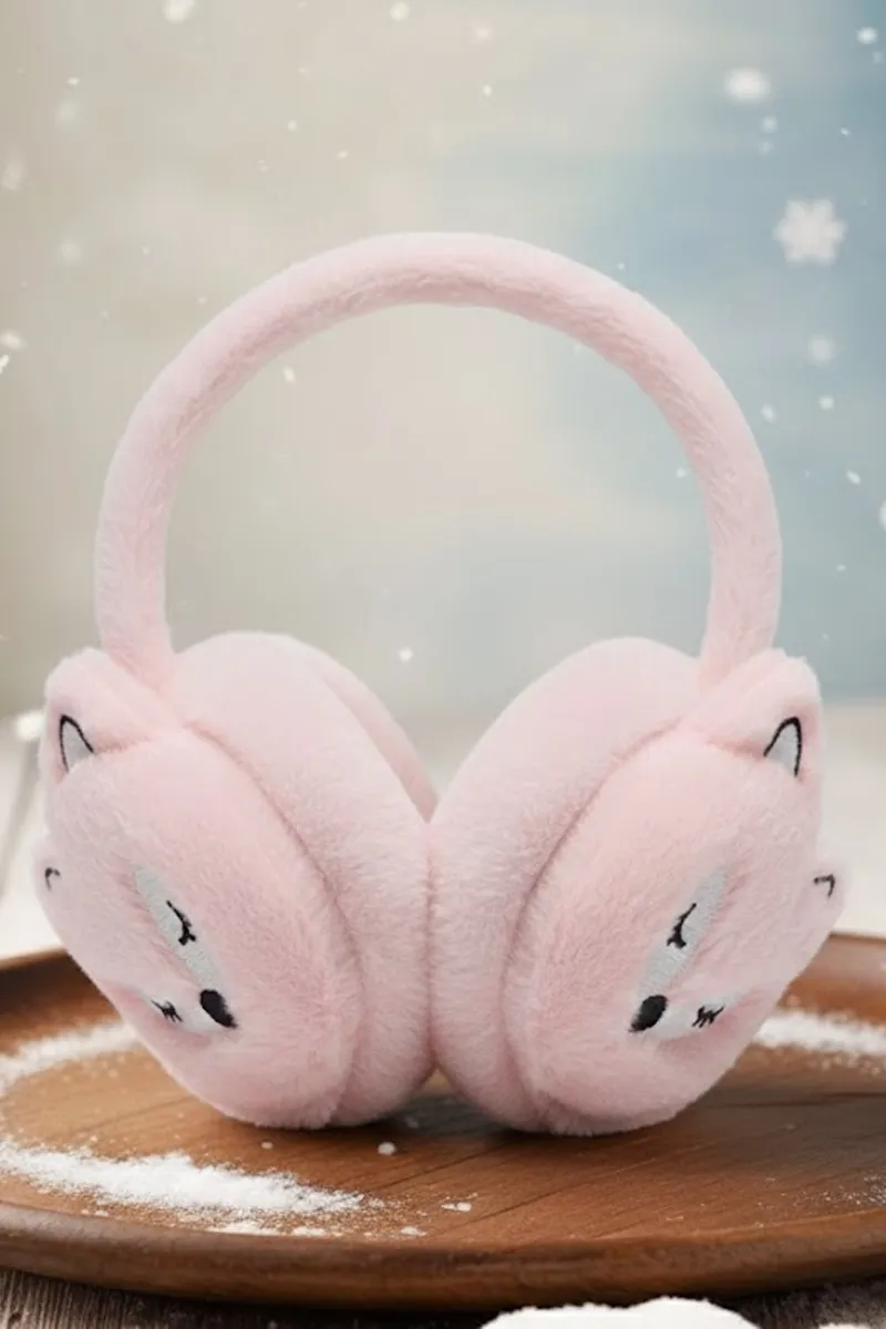 Warm Plush Winter Earmuffs for Girls & Boys -Pink CLKA014PINFREE