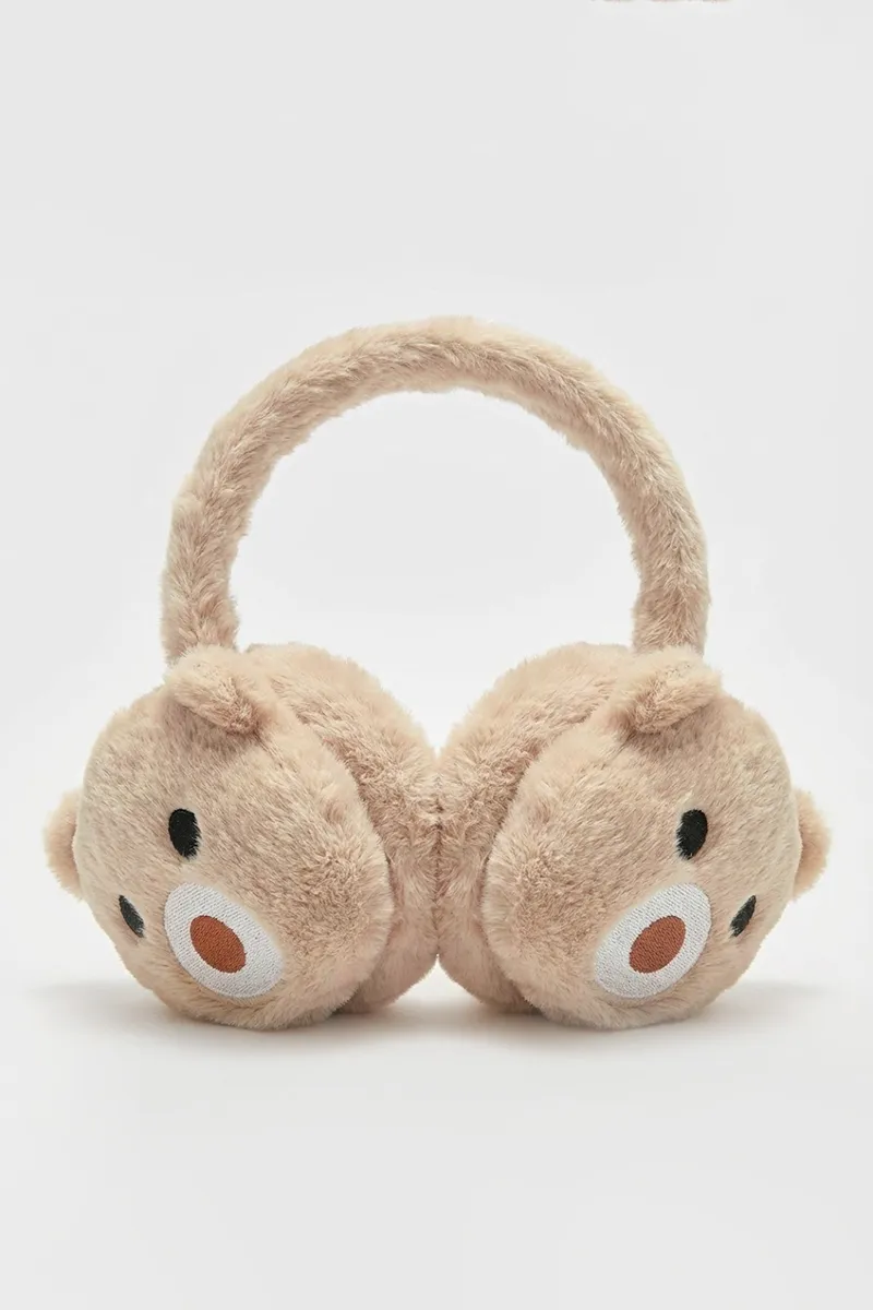 Warm Plush Winter Earmuffs for Girls & Boys -Brown