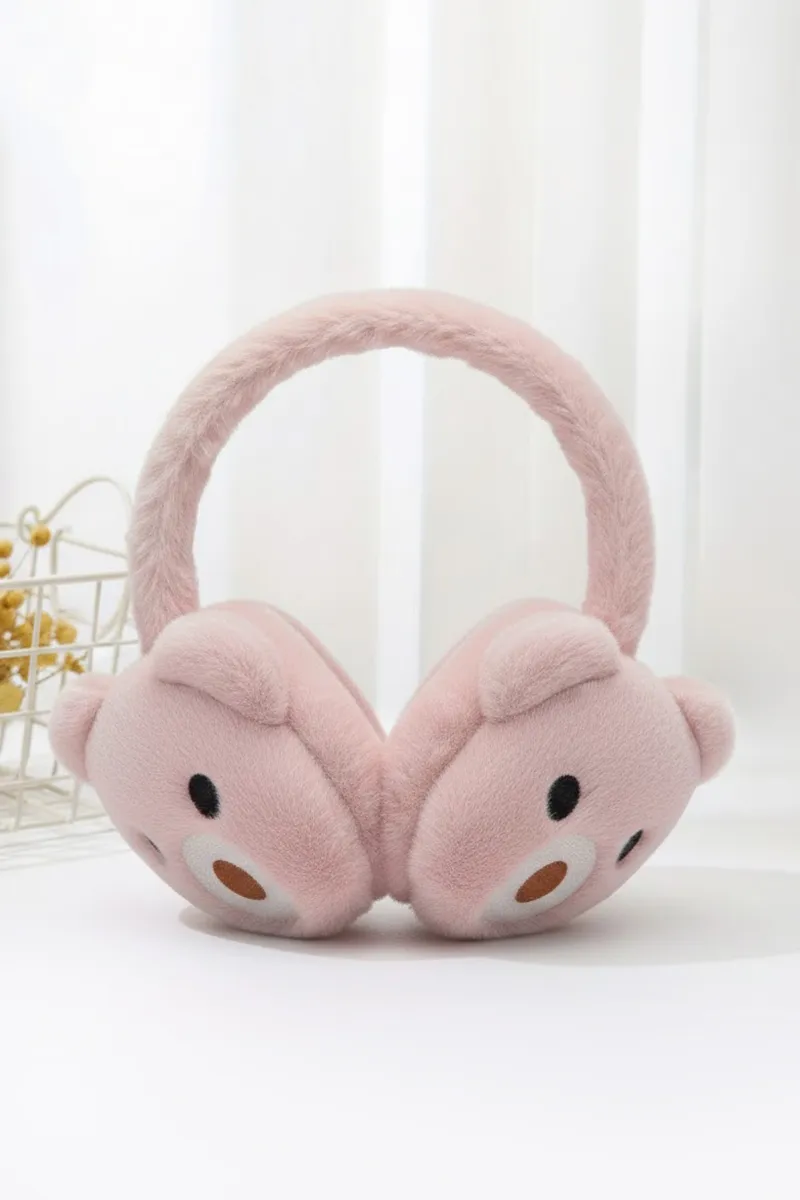 Warm Plush Winter Earmuffs for Girls & Boys -Dusty Pink CLKA016DUSFREE
