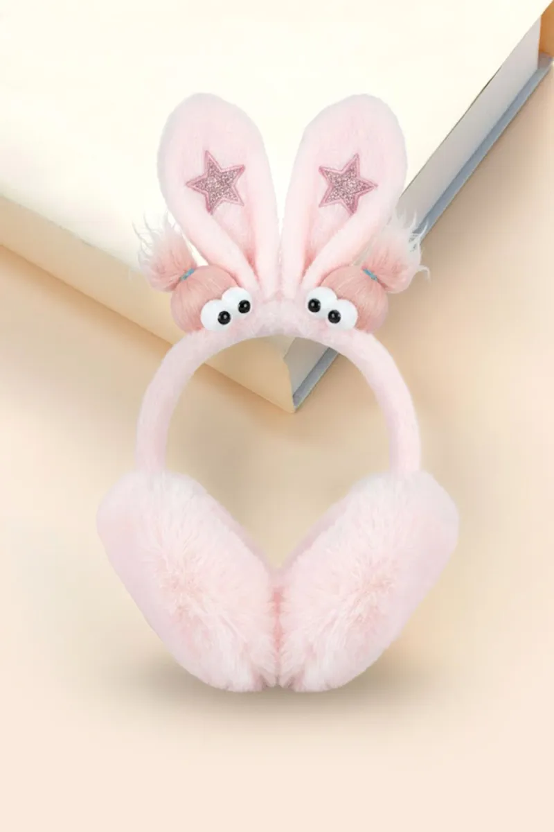 Warm Plush Winter Earmuffs for Girls & Boys -Light Pink