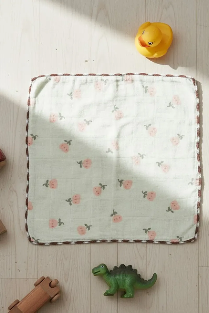 Cotton Printed Hankies for Kids -Yellow