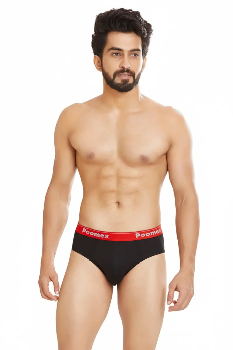 Men's Cotton Solid Elegant Briefs CLMBR001ANT80