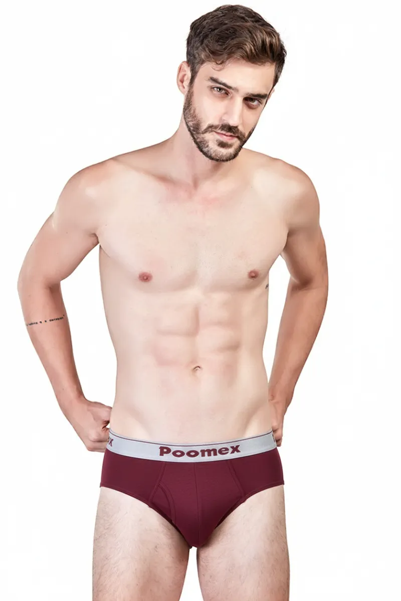 Men Cotton ELEGANT BRIEFS - Poomex CLMBR001MAR100