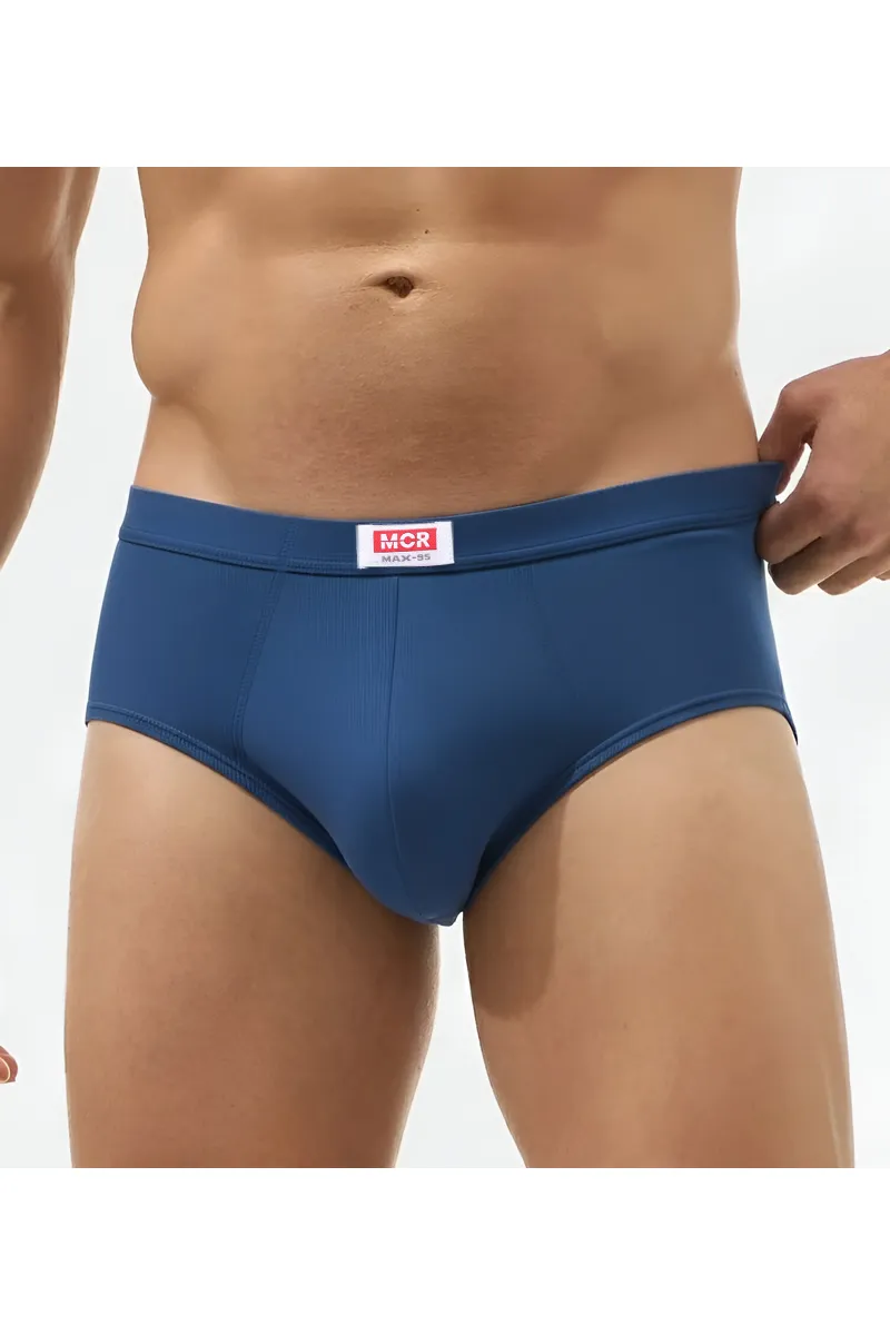 Men's Cotton Solid Max Briefs CLMBR013BLU100