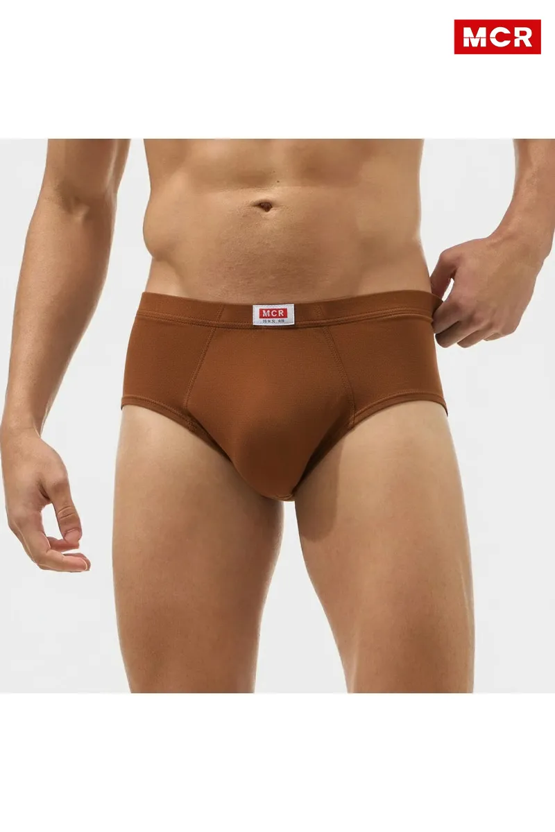 Men's Cotton Solid Max Briefs CLMBR013BRO95
