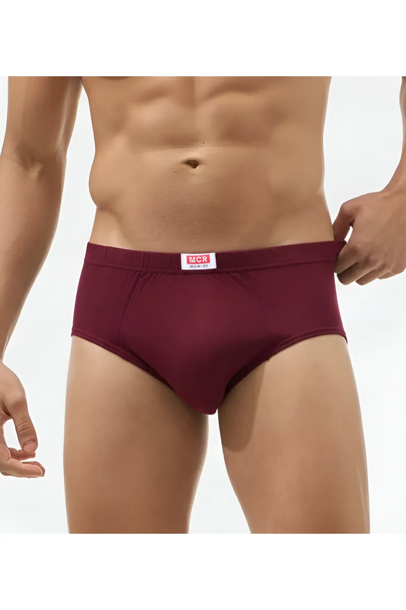 Men's Cotton Solid Max Briefs CLMBR013BUR100