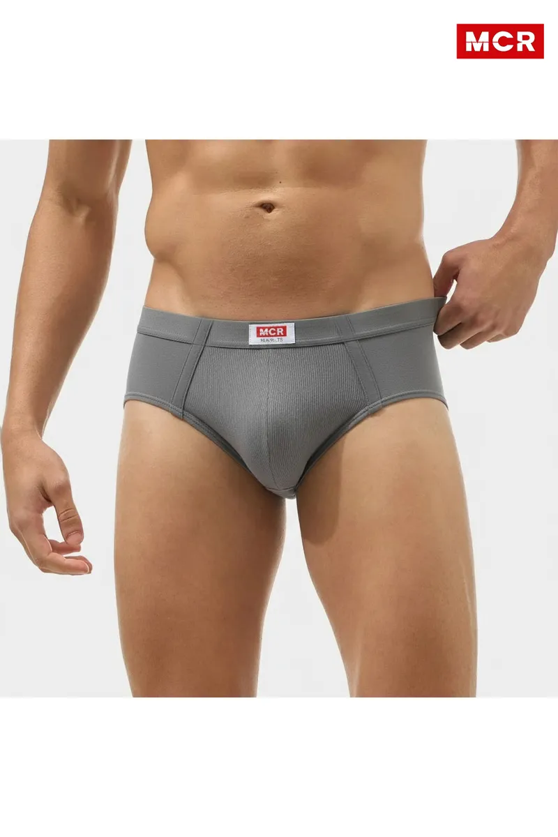 Men's Cotton Solid Max Briefs CLMBR013GRE80